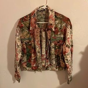 Vintage 90’s floral denim jacket